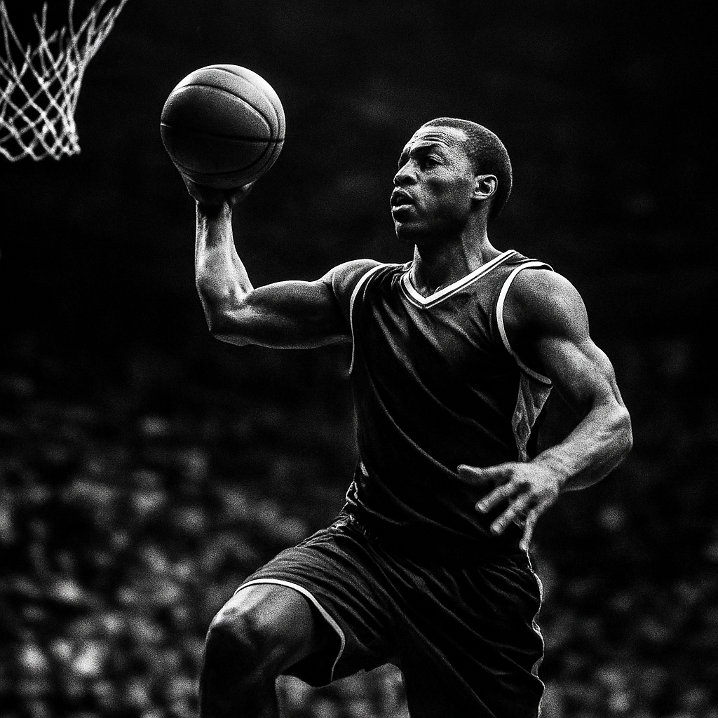 Welsh basketball player in action